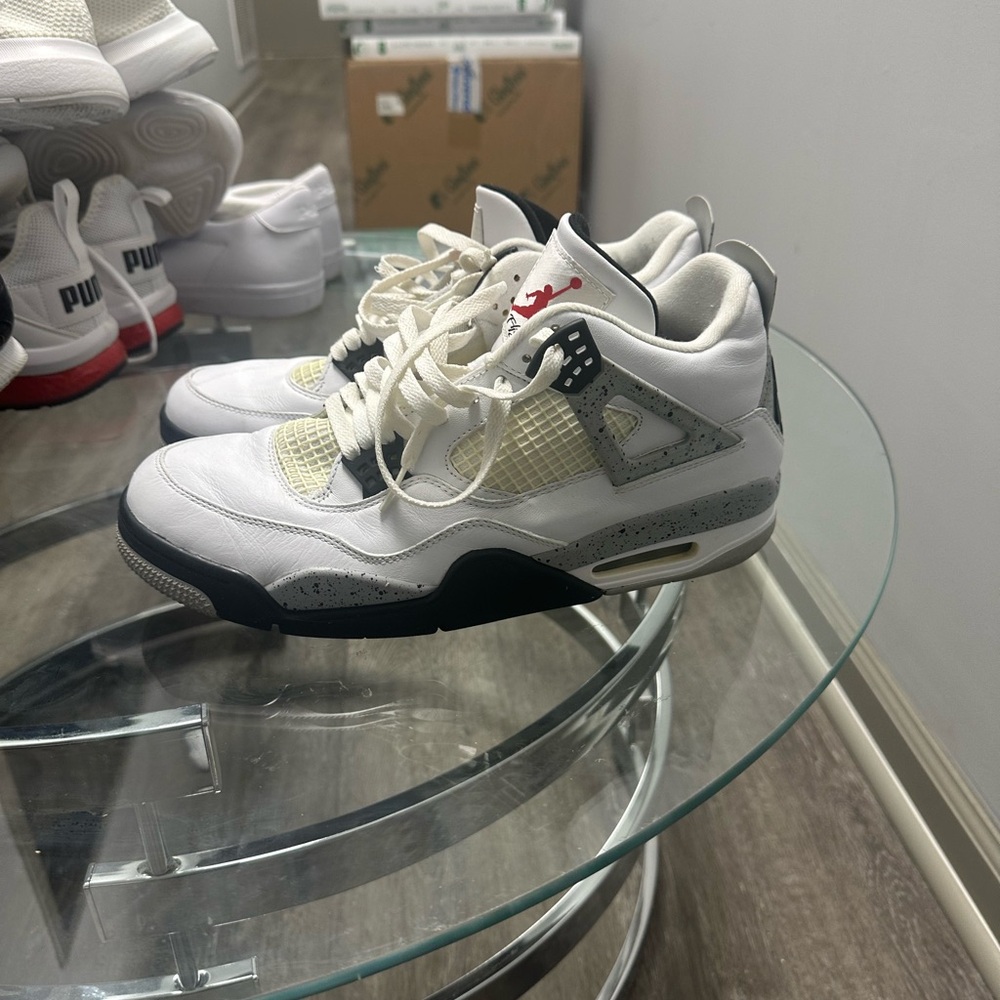 Jordan Sneakers in White, Black, Gray with Red Jumpman